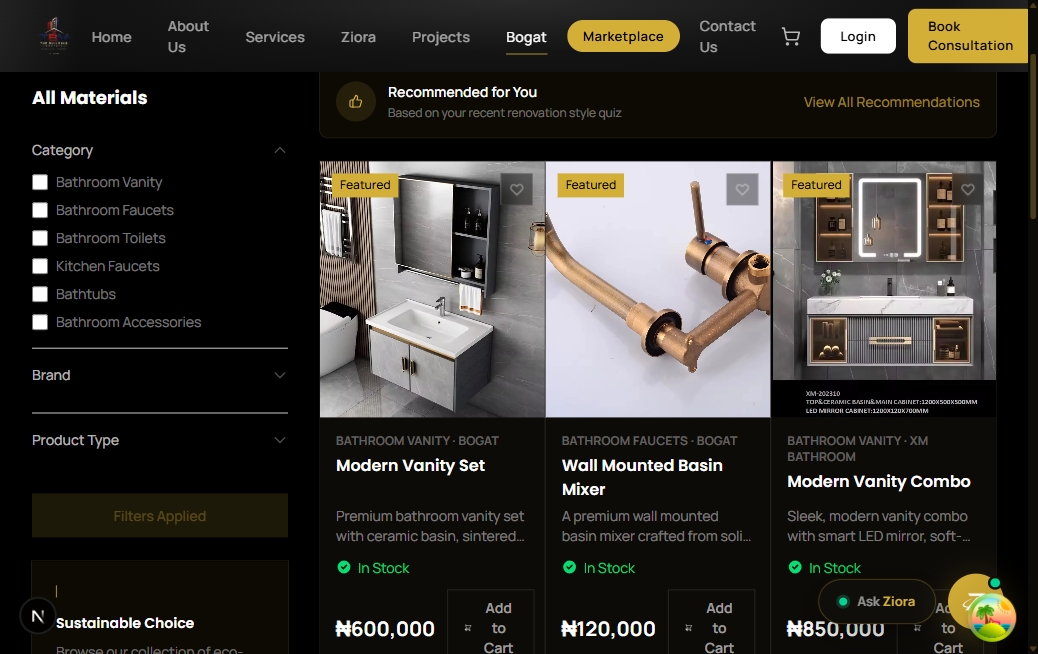 Product grid view